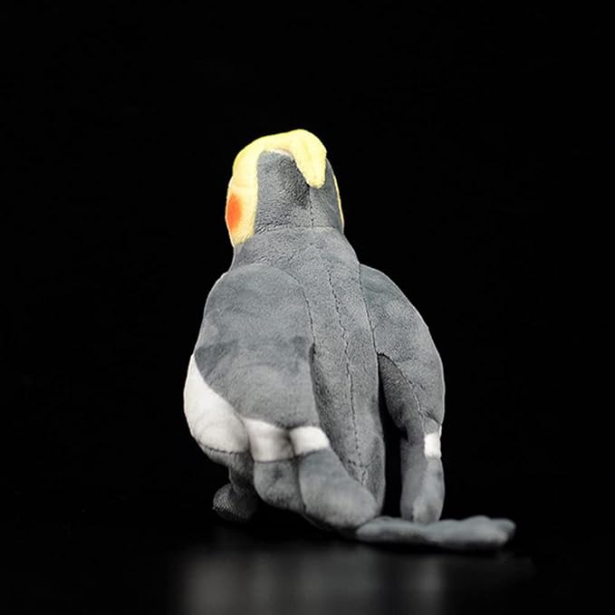 ZHONGXIN MADE Cockatiel Plush Toy Set - 2pcs Simulation Yellow and Grey Parrot Stuffed Animal, Cute Little Bird Doll as Gift for Your Friends 7 Inch