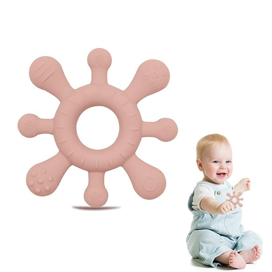 Silicone Baby Teething Toys,Turtle Shape Baby Chew Toys 0-24 Months