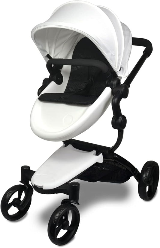 Anivia Luxury Baby Doll Stroller for 18" & 20" Girl Dolls - Doll Stroller with Folding Canopy, Mute Wheels and 2 Storage Baskets