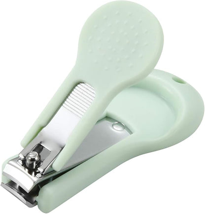 PandaEar Baby Nail Manicure Pedicure Grooming Care Kit (4 Pack)| Clippers Scissors File Tweezers | Newborn Infant Toddler Kids|1 Months Plus (Green)