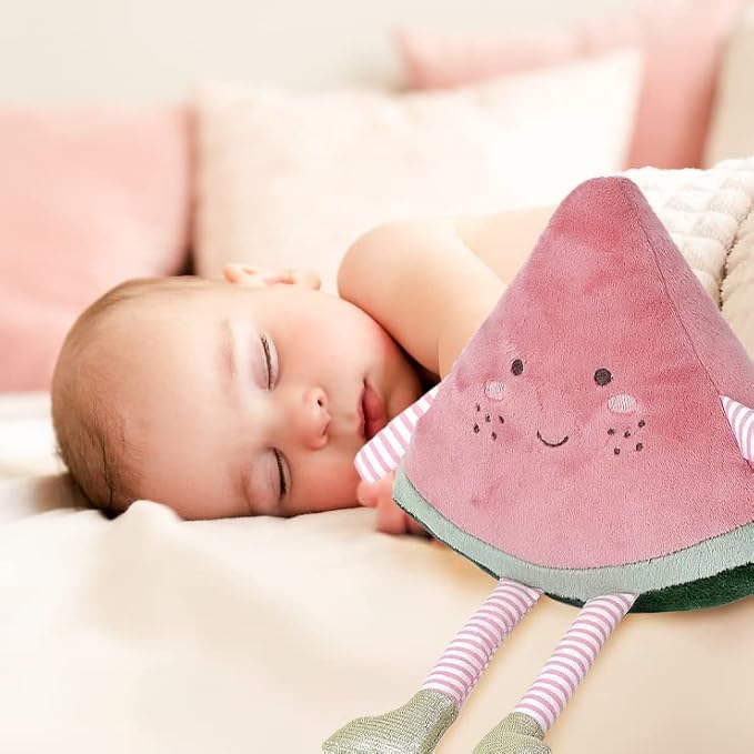 MON AMI Premium Water-Melonie Soft Stuffed Plush Toy 10”, Whimsical Adorable Face - Handcrafted Squishable Fruit Doll