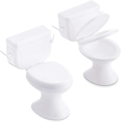 2 Pieces Mini Toilet Seat Toy Doll House Furniture Miniature