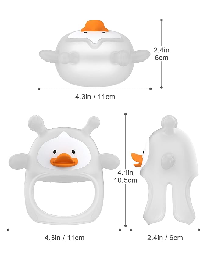 Teething Toys for Babies 0-6 Months, Never Drop Silicone Baby Teether