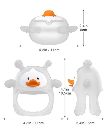 Teething Toys for Babies 0-6 Months, Never Drop Silicone Baby Teether