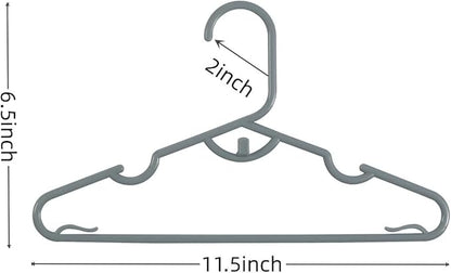 40pcs Grey Baby Nursery Closet Hangers,Non-Slip Laundry Infant Pant Hanger for Newborn Clothes Gift,Stackable Hangers,Save Space Ultra-Thin Child Coat Hanger for Girl Boy Toddler Kid.
