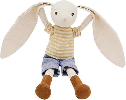 15" Bunny Stuffed Animals for Baby, Plush Toy Doll -Wearing Striped T-Shirt and Pants 3 4 5 Year