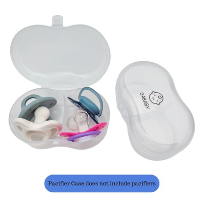 Pacifier Case Holder Storage 2 Pacifier with Division Transparent Portable