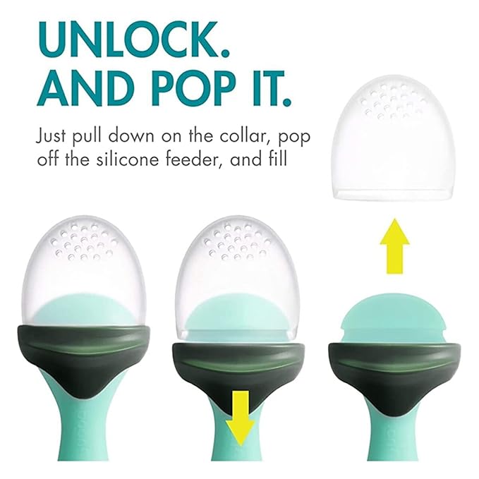 Boon Pulp Silicone Baby Fruit Feeder - Soft Silicone Baby Feeding 1 Count