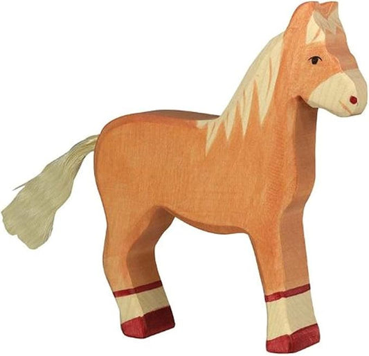 Horse Standing Toy Figure, Light Brown