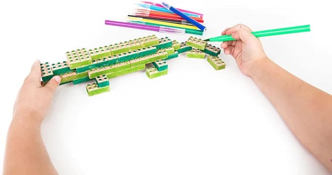 Eco-Bricks 3 in 1 Builds Reptiles - Earth-Friendly Kids Building Blocks 3 Different
