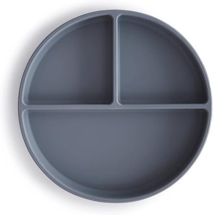mushie Silicone Suction Plate | BPA-Free Non-Slip Design (Tradewinds)