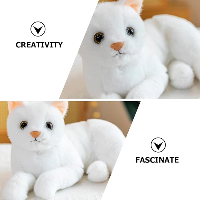Gadpiparty Halloween Decorations Home Decor Home Decor Home Decor Plush Cat Doll, Realistic Soft Plush Cat for Boys and Girls 12 Inch)