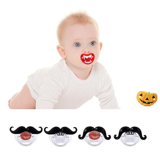 Funny Baby Pacifiers Mustache Pacifiers BPA Free 4 Pack Baby
