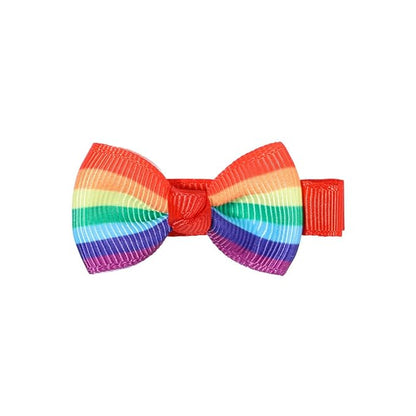 Baby Rainbow Snap Clips Bow Toddler Rainbow Clips Bowknot Infant JHP05 (4