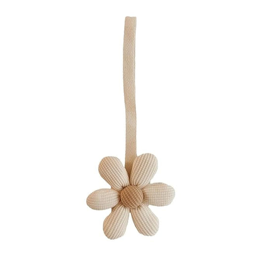 1Pc White Stylish Flower Pacifier Pendant Fashionable Pacifier Holder Ornament Keep Your Pacifier Secure and Fashionable Gift Soft Cloth Pacifier Leash,Pacifiers
