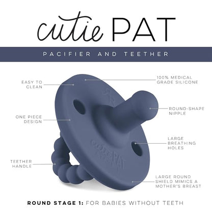 Ryan & Rose Cutie PAT All-in-One Pacifier and Teether Massaging (3 Pack), 1)
