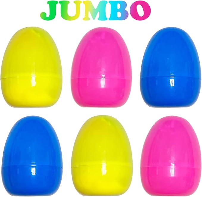 6 Pack Jumbo Easter Eggs with Doll Toys Inside