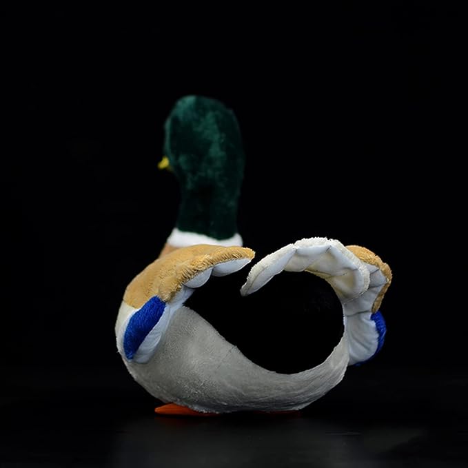 ZHONGXIN MADE Simulation Mallard Duck Plush Toy Stuffed Animals - Soft Realistic 13” Green Mallard Duck Doll, Cute Toys Real Plushie Toy Home Decoration