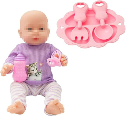 SOTOGO 34 Pieces Baby Doll Care Set Doll Feeding and