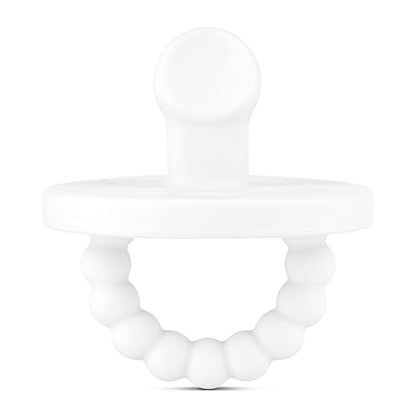 Ryan & Rose Cutie PAT Pacifier Teether (Slant, White)