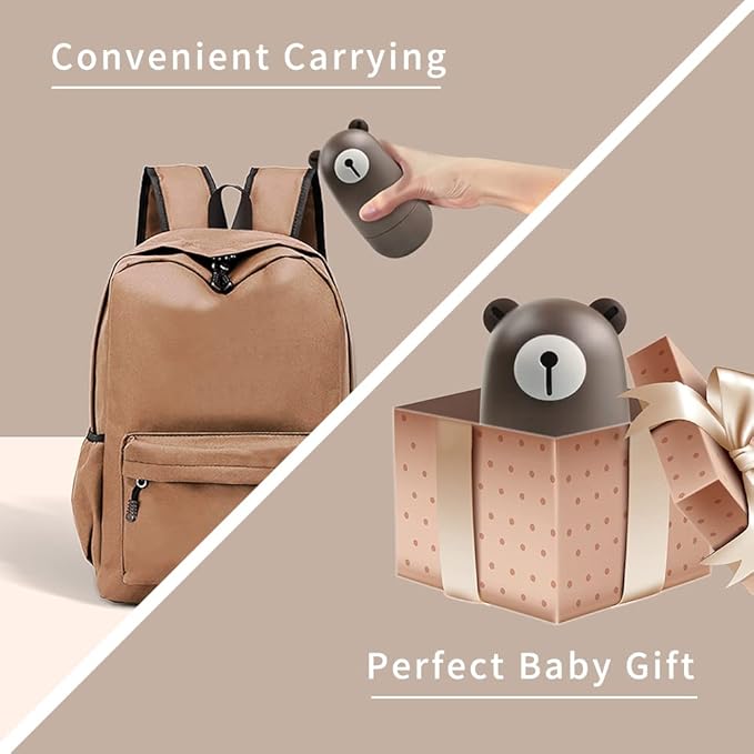 Baby Nail Clippers Set, Baby Nail Kit with Cute Case, Infant Manicure and Pedicure Health Grooming Care Can for Newborn, Kids and New Parents As Shower Gifts (Bronze Bear)