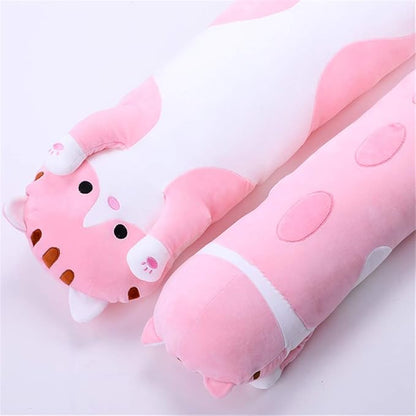 shangman Lovely Plush Cat Doll Cute Cartoon Soft Stuffed Kitten (Pink,130cm/51.1in)