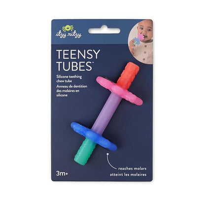 Itzy Ritzy Teensy Tube Teether; Textured Hollow Baby Teething Tube