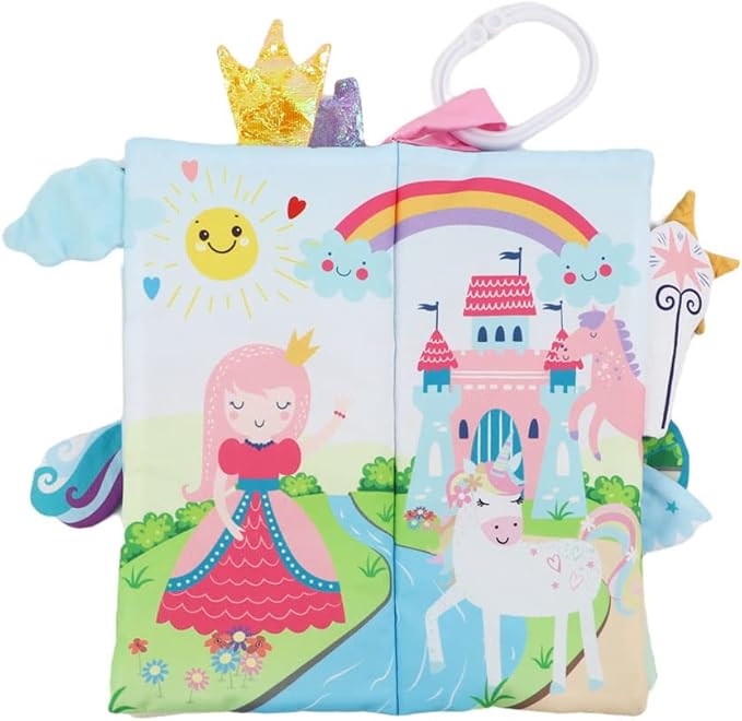 BebeMondo Baby Books 0-6 Months, Touch Feel Soft Cloth Crinkle Books for Babies 6 to 12 Months