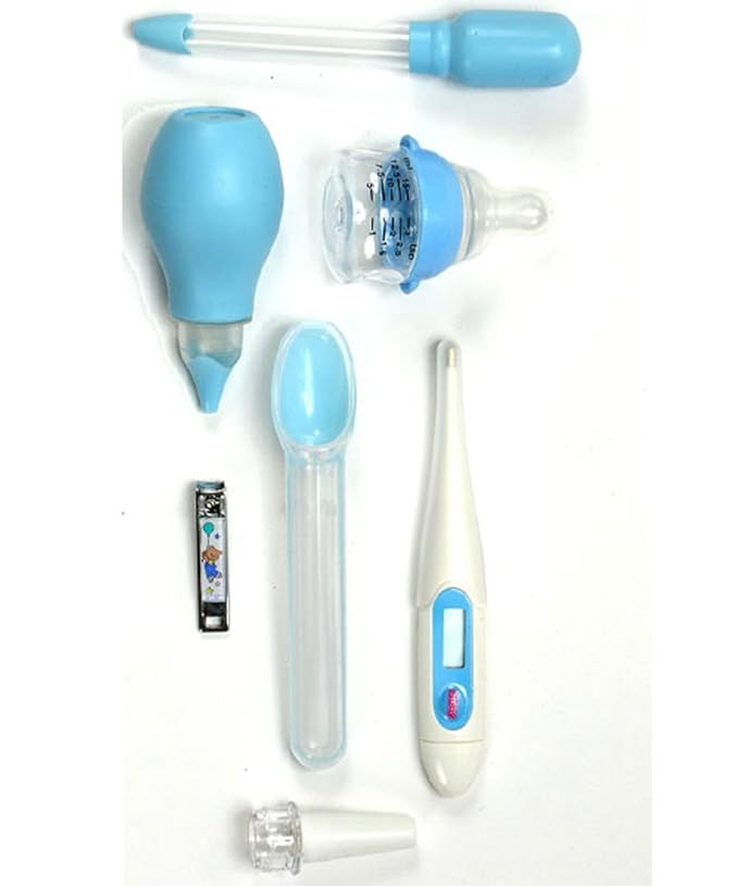 Nuby Complete Nursery Care Medical Kit for Healthy Baby - Small 7-Piece, Colors May Vary