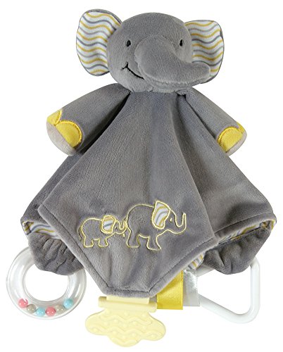 Stephan Baby Chewbie Activity Toy and TeeTher Security Blanket, Grey Elephant