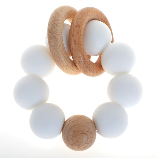 Silicone Baby Teether, Food Grade Silicone & Beech Baby Teething Toy