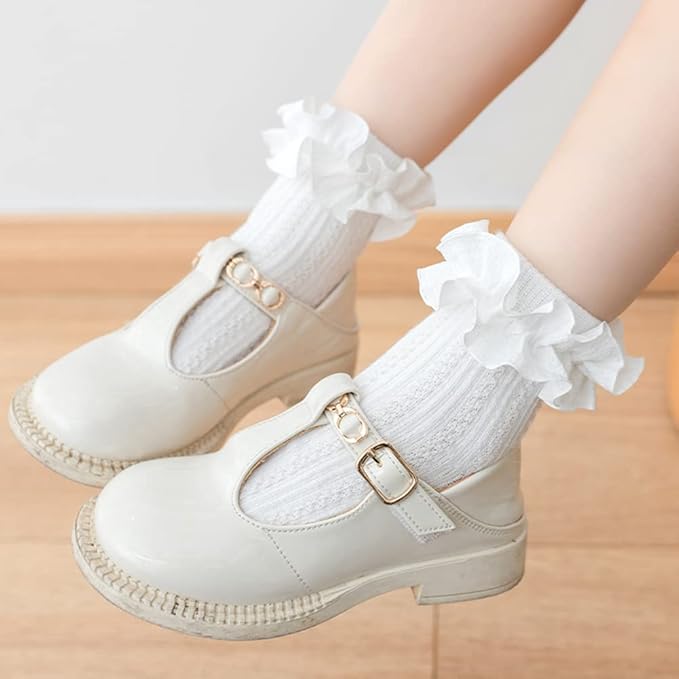 QandSweet Baby Girls' Eyelet Flower Socks Ankle Sock for Newborn