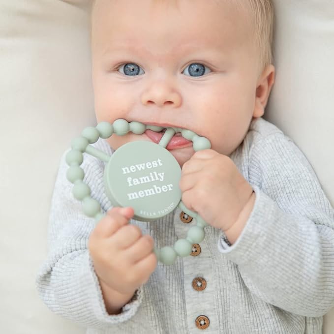 Bella Tunno Happy Teether ??Soft & Easy Grip Baby Teether Toy, Silicone Teether Ring to Help Soothe Gums