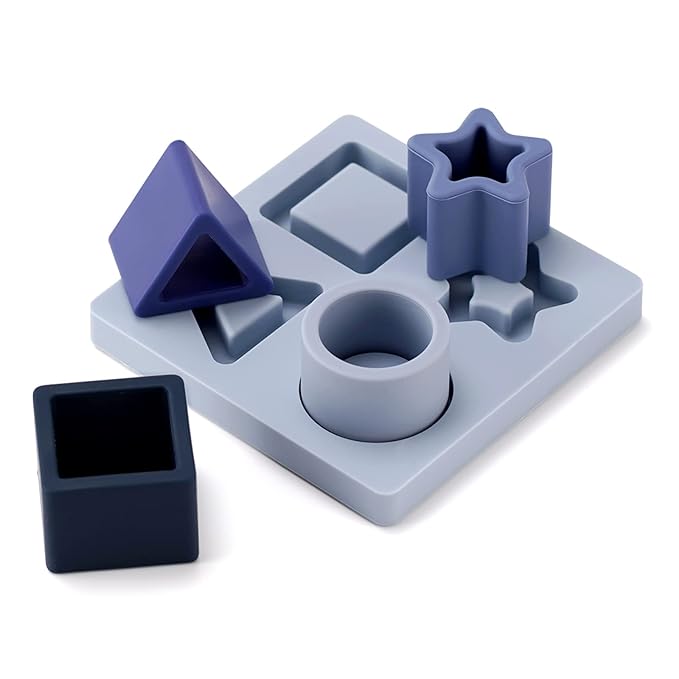 Haakaa Baby Silicone Shape Puzzle, Baby Stacking Toys & Teething Toys 3M+ Babies,