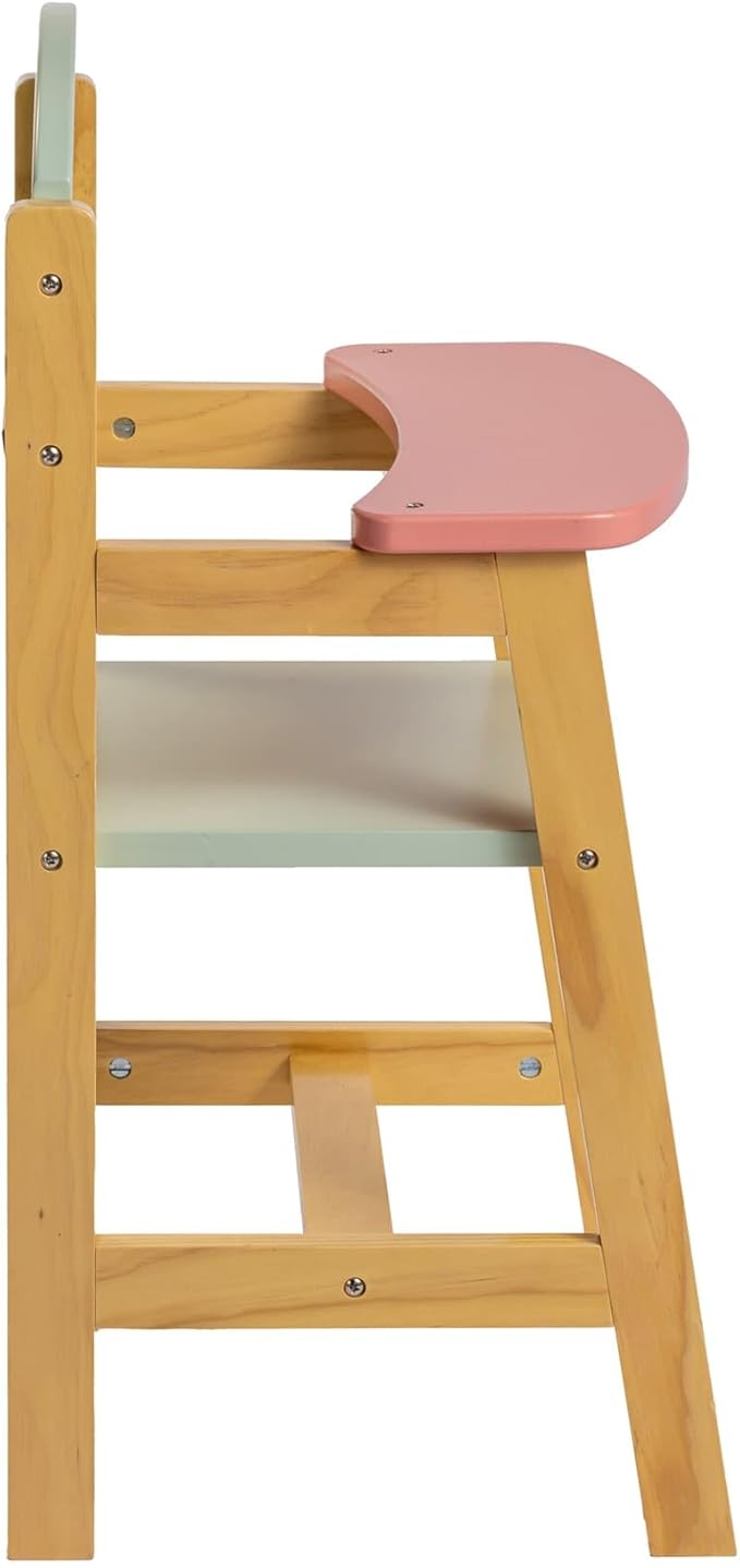 JC Toys Parfait Collection | Deluxe Wooden Doll Toy High Chair 20" | 3+ |
