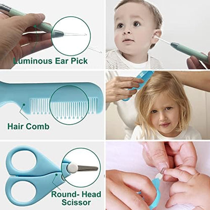 Baby Grooming Kit, 25 in 1 Baby Healthcare and Grooming Kit, Baby Electric Nail Trimmer Set Newborn Nursery Health Care Set for Newborn Infant Toddlers Boys Girls Shower Gifts (0-4 Years+)