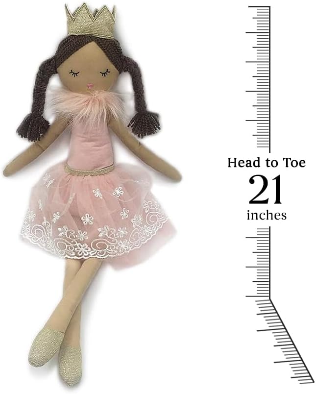 MON AMI Princess Doll Paige – 21”, Soft & Elegant Stuffed Plush Princess Doll