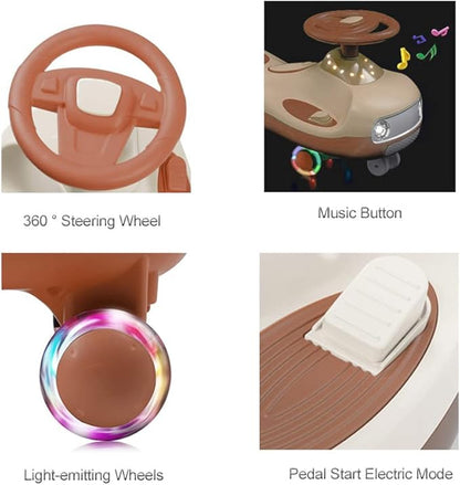 GYBest Electric Wiggle Car Riding Toys, Kids Ride on Car Ride on Toys Car with Rechargable Battery and Pedal