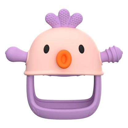 Baby Teething Toy Silicone Teething Mitten for Baby Over 3 Months, Anti-Drop Silicone Baby Teether