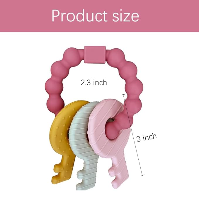 Baby Keys Toy, Teething Keys Toy for Toddlers 3-18 Months