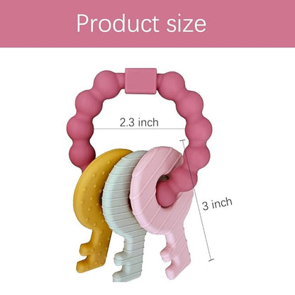 Baby Keys Toy, Teething Keys Toy for Toddlers 3-18 Months