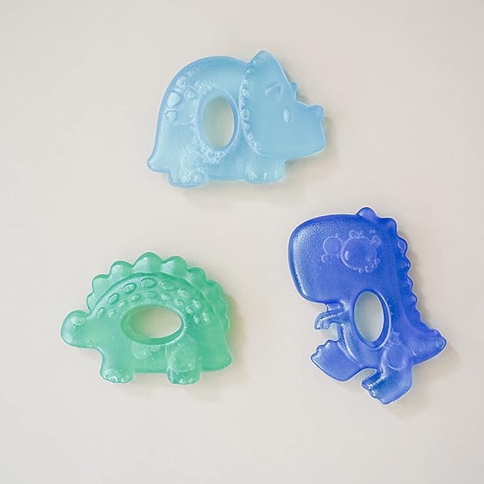 Itzy Ritzy Water-Filled Teethers - Cold Cutie Coolers Textured On Both Sides to Massage Sore Gums & Emerging Teeth 3 Coordinating