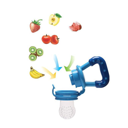 Food Feeder Baby Fruit Pacifier (3 Pcs) with 6 Different 2 PCS 90ML Spoons