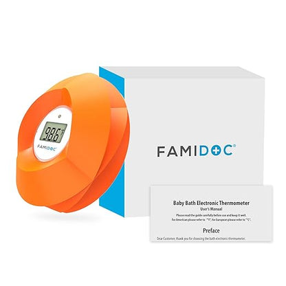 Famidoc Baby Bath Thermometer Floating Toy Bath Tub Thermometers, Flower