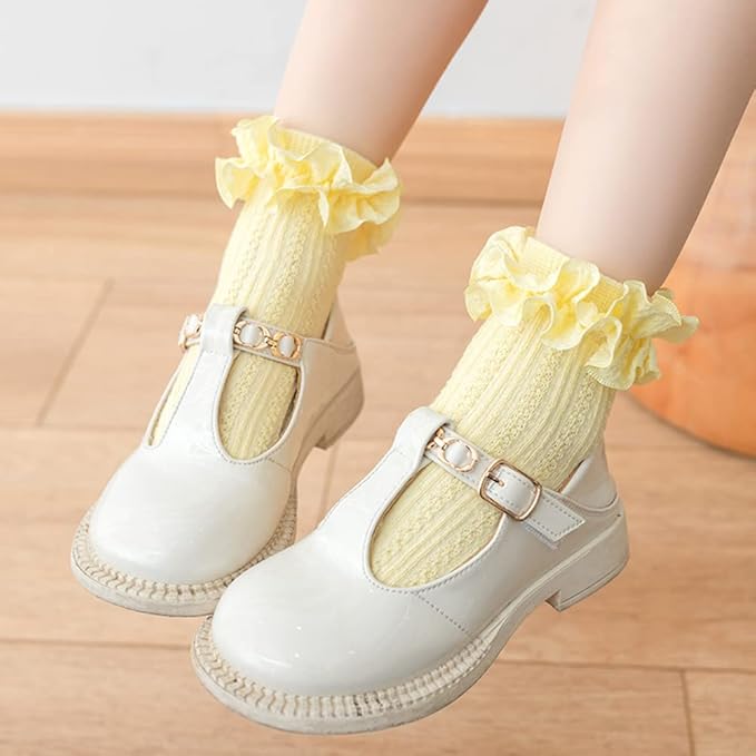 QandSweet Baby Girls' Eyelet Flower Socks Ankle Sock for Newborn
