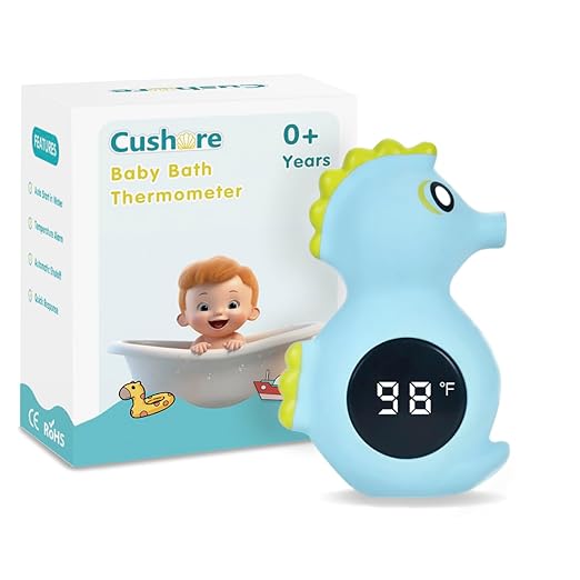 Baby Bath Thermometer Safety, Auto ON/Off Waterproof Bathtub Thermometer