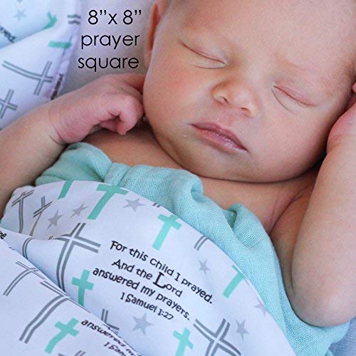 Baby Sensory, Security & Teething Closed Ribbon Tag Lovey Blanket 8?ØX8??(Prayer)