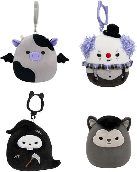 Squishmallows 2024 Halloween Squad 3.5" Mini Plush Doll Clip Keychain, Set of 4
