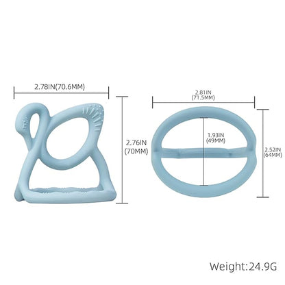 Baby Teething Toy, BPA Free Silicone Swan Shape Teether for Babies 6 Month+ 1 (Light