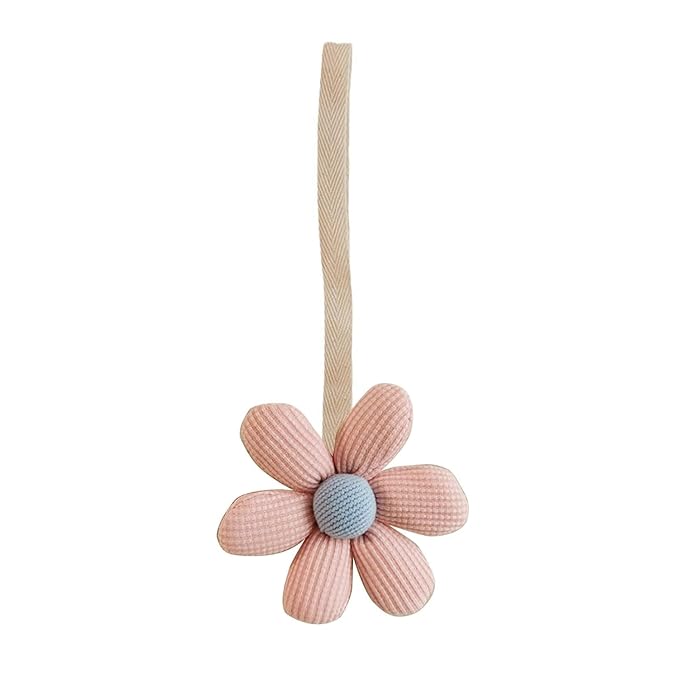 1Pc White Stylish Flower Pacifier Pendant Fashionable Pacifier Holder Ornament Keep Your Pacifier Secure and Fashionable Gift Soft Cloth Pacifier Leash,Pacifiers